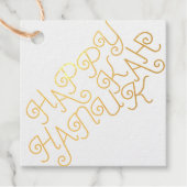 Happy Hanukkah Geschenkanhänger (Vorderseite)