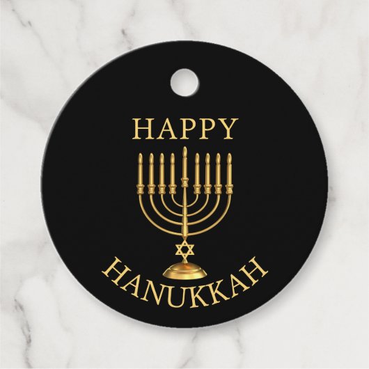 Happy Hanukkah Geschenkanhänger (Vorderseite)