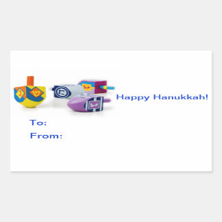 Happy Hanukkah Geschenkkleber Rechteckiger Aufkleber