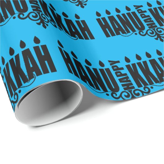 Happy Hanukkah Geschenkpapier (Rolleneckpunkt)