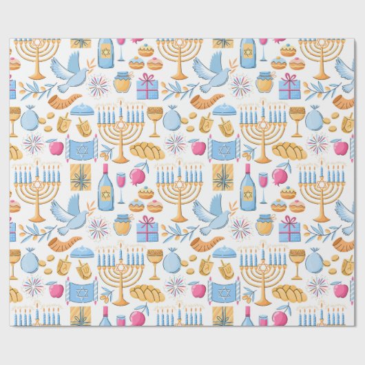 Happy Hanukkah Geschenkpapier (Flach)