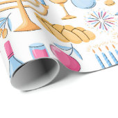 Happy Hanukkah Geschenkpapier (Rolleneckpunkt)