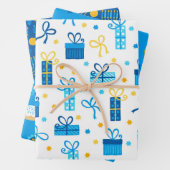 Happy Hanukkah Geschenkpapier Set (Beispiel)