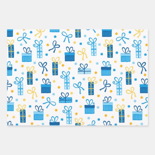 Happy Hanukkah Geschenkpapier Set (Vorderseite)