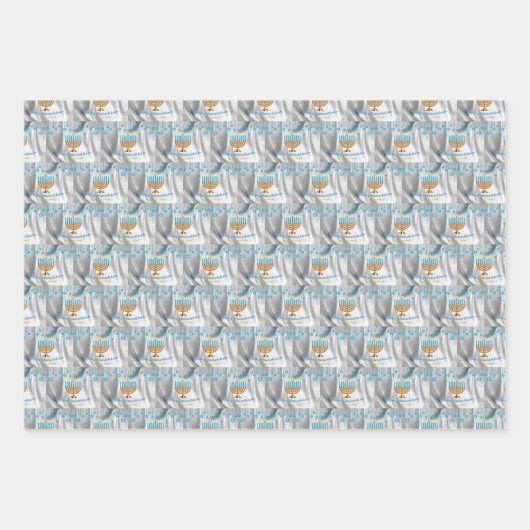 Happy Hanukkah Geschenkpapier Set (Vorderseite 2)