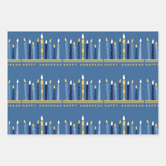 Happy Hanukkah Geschenkpapier Set (Vorderseite 2)