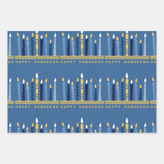 Happy Hanukkah Geschenkpapier Set (Vorderseite)