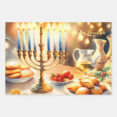 Happy Hanukkah Geschenkpapier Set (Vorderseite)