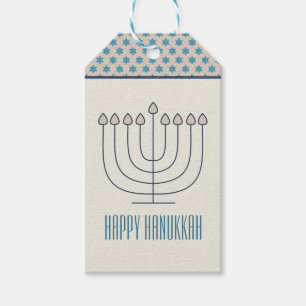 Happy Hanukkah Geschenktag Geschenkanhänger