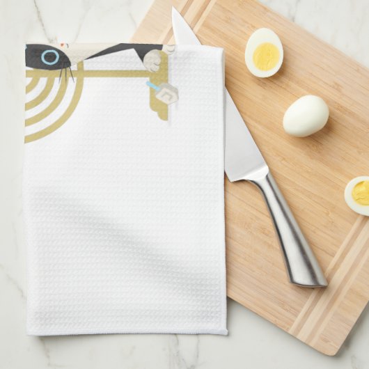 HAPPY HANUKKAH GESCHIRRTUCH (Viertel Falte)