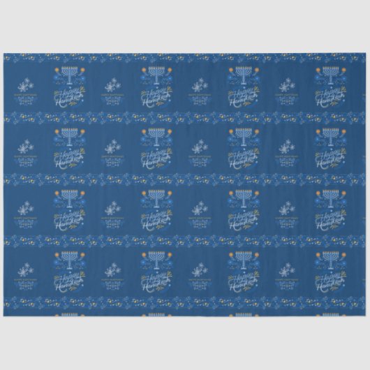 Happy Hanukkah Gewebepapier für Geschenke Seidenpapier (Vorderseite)
