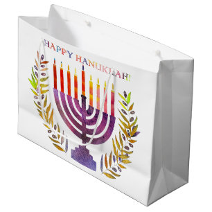 Happy Hanukkah Gift Bags Große Geschenktüte