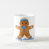 Happy Hanukkah Gingerbread Man Menorah Kaffeetasse (Mittel)