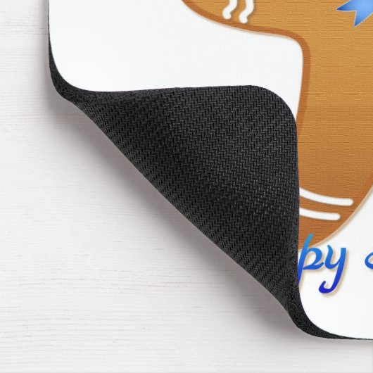 Happy Hanukkah Gingerbread Man Menorah Mousepad (Ecke)