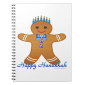 Happy Hanukkah Gingerbread Man Menorah Notizblock (Vorderseite)