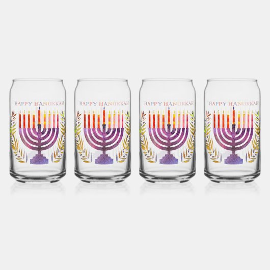 Happy Hanukkah Glasses Dosenglas (Hinten)