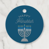 Happy Hanukkah Glitzer Geschenkanhänger (Vorderseite)