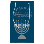 Happy Hanukkah Glitzer Kleine Geschenktüte (Vorderseite)