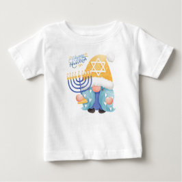 Happy hanukkah gnome baby t-shirt