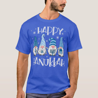 Happy Hanukkah Gnome Funny Family Menorah Dreidel T-Shirt