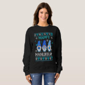 Happy Hanukkah Gnome Gnomies Menorah Pajama Ugly 1 Sweatshirt (Vorne ganz)