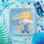 Happy hanukkah gnome pappteller (Party)