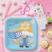 Happy hanukkah gnome pappteller (Party)