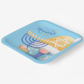 Happy hanukkah gnome pappteller (Gewinkelt)