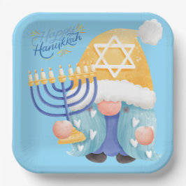 Happy hanukkah gnome pappteller