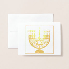 HAPPY HANUKKAH Gold Foil Card Folienkarte