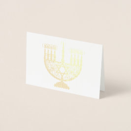 HAPPY HANUKKAH Gold Foil Card Folienkarte