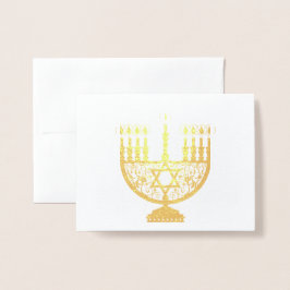 HAPPY HANUKKAH Gold Foil Card Folienkarte