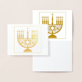 HAPPY HANUKKAH Gold Foil Card Folienkarte