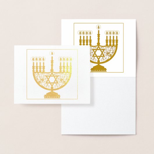 HAPPY HANUKKAH Gold Foil Card Folienkarte (Anzeige)
