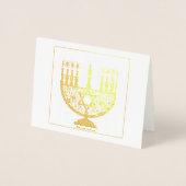 HAPPY HANUKKAH Gold Foil Card Folienkarte (Vorderseite)
