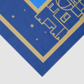 Happy Hanukkah Gold Menorah Judenurlaub Seidenpapier (Ausschnitt)