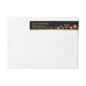 Happy Hanukkah Gold Traditionelle Menorah Symbole (Rückseite)