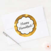 Happy Hanukkah - Goldener Sticker (Umschlag)
