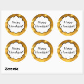 Happy Hanukkah - Goldener Sticker (Blatt)