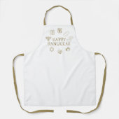 Happy Hanukkah goldweiß Brauch niedlich Schürze (Vorderseite)