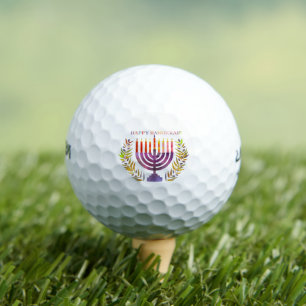 Happy Hanukkah Golf Balls Golfball