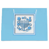 Happy Hanukkah Große Geschenktüte (Vorderseite)