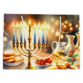 Happy Hanukkah Große Geschenktüte (Rückseite)