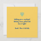 Happy Hanukkah Grußkarte (Rückseite)