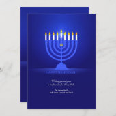Happy Hanukkah Grußkarte Feiertagskarte (Vorne/Hinten)