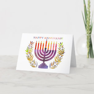 Happy Hanukkah Grußkarte (Leere) Dankeskarte