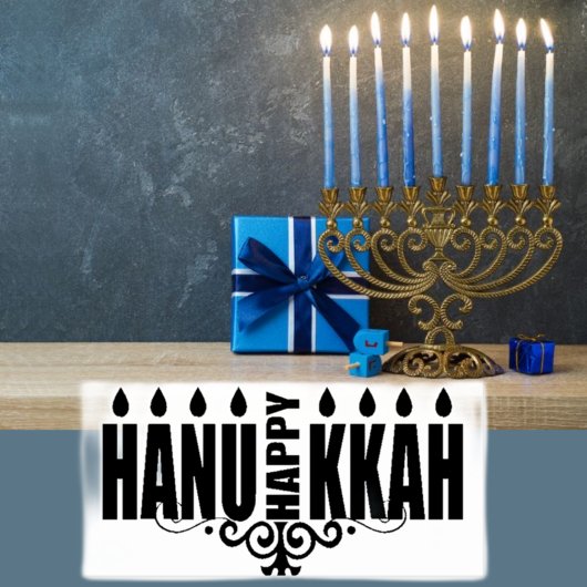 Happy Hanukkah Gummistempel