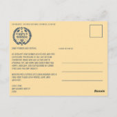 Happy Hanukkah Hand Gezeichnet CUSTOM 3 FOTO Urlau Postkarte (Rückseite)