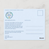 Happy Hanukkah Hand Gezeichnet CUSTOM 3 FOTO Urlau Postkarte (Rückseite)