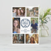 HAPPY HANUKKAH HandGezeichnet CUSTOM 6 FOTO Feiertagskarte (Stehend Vorderseite)